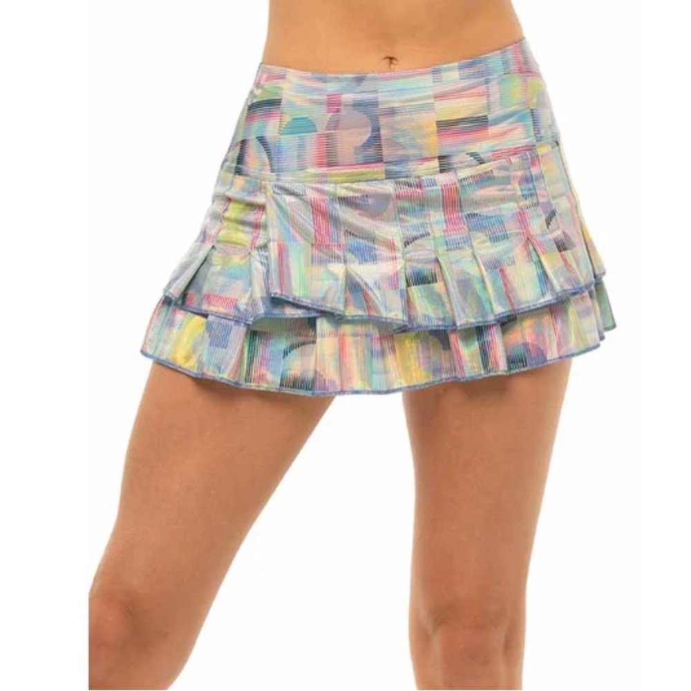 Lucky In Love Count Me In Tiered Shimmer Tennis Skirt,  standard length